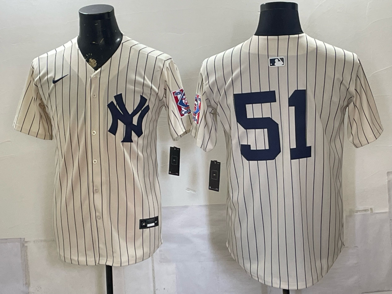 Men 2026 New York Yankees #51 white Nike MLB Jersey 0805->new york yankees->MLB Jersey
